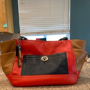 Orange and Blue Coach bag